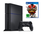 Konsole 500GB schwarz + Street Fighter V + Original Controller