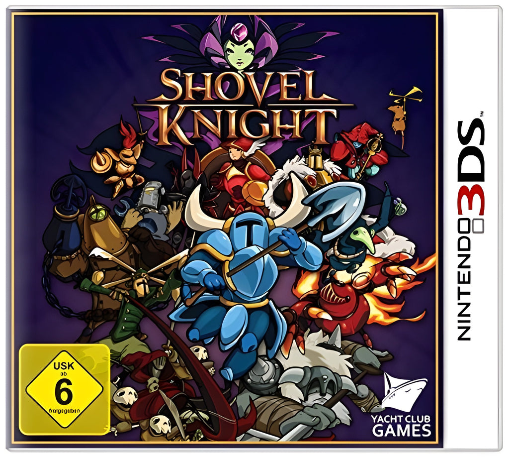 In Shovel Knight kämpft der Ritter in einem dunklen Dungeon gegen zwei Skelette.