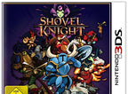 Shovel Knight zeigt den Ritter in einem Waldlevel, der einen großen, gelben Gegner angreift.