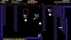 Shovel Knight zeigt den Ritter in einem dunklen Unterwasser-Level mit Leitern und Fischen.