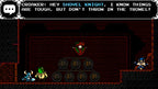 Ein Dialogfenster in Shovel Knight zeigt eine Unterhaltung mit Croaker.