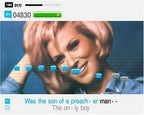 Dusty Springfield lächelt in die Kamera, dazu der Songtext "Was the son of a preach-er man--".