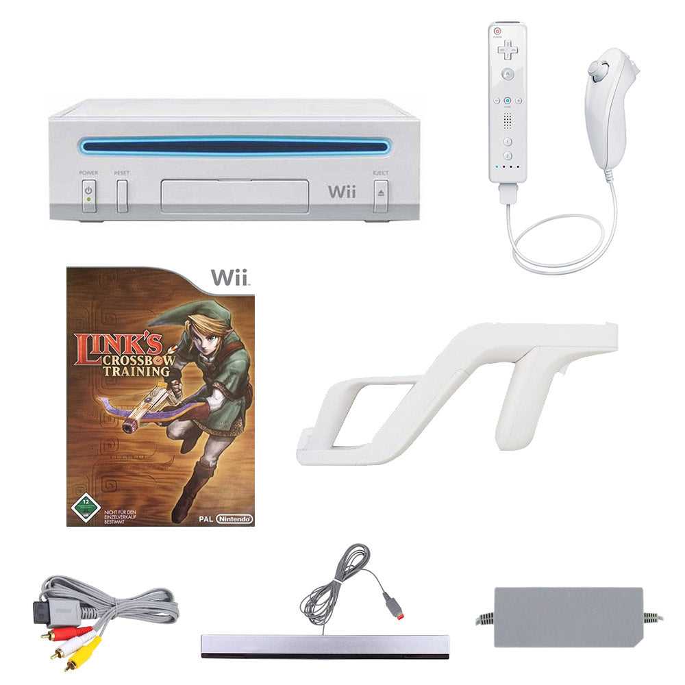 Konsole - Game Bundle weiß + Zelda: Links Crossbow + Remote + Zubehör