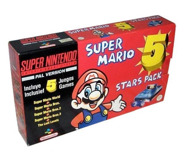 Konsole Mario 5 Stars Pack + Spiel + Original Controller + Zubehör