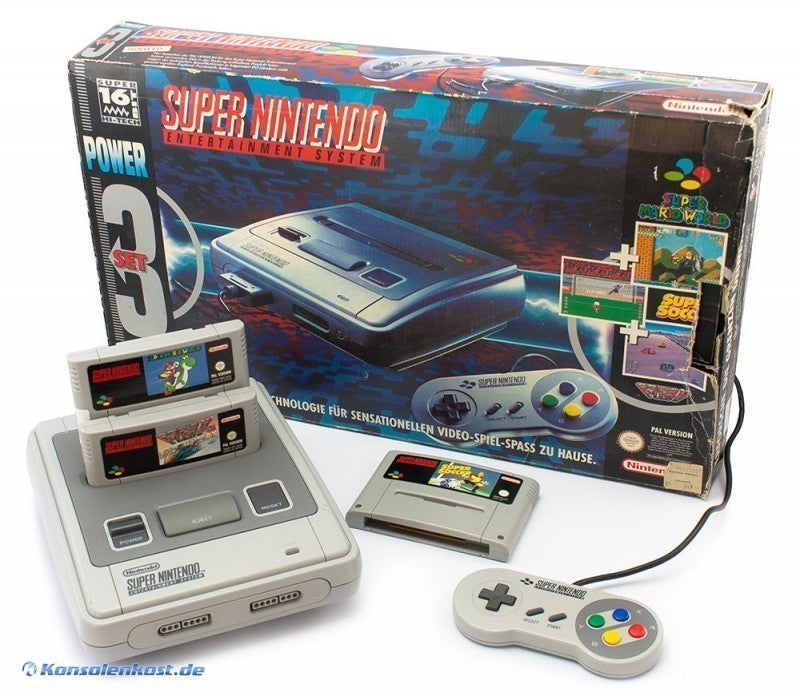 Konsole Power Set + 3 Spiele + Original Controller + Zubehör