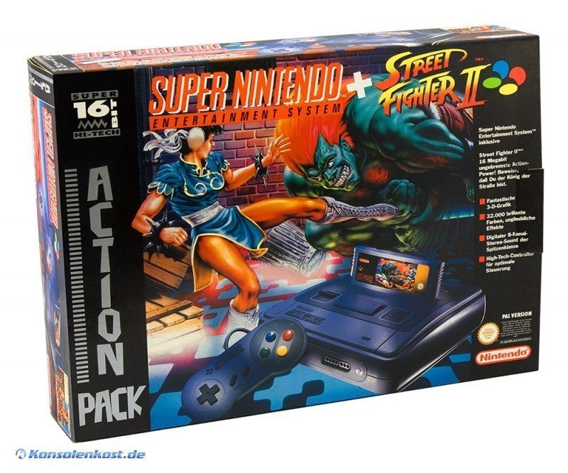 Konsole SF2 Action Pack + Spiel + Original Controller + Zubehör