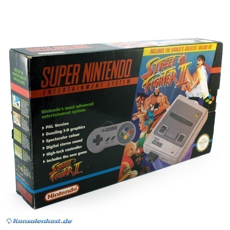 Konsole SF2 Set + Spiel + Original Controller + Zubehör