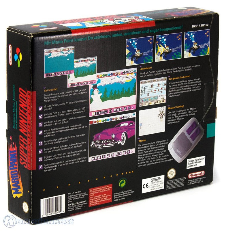 Mario Paint + Maus & Mousepad (DE) — Big Box