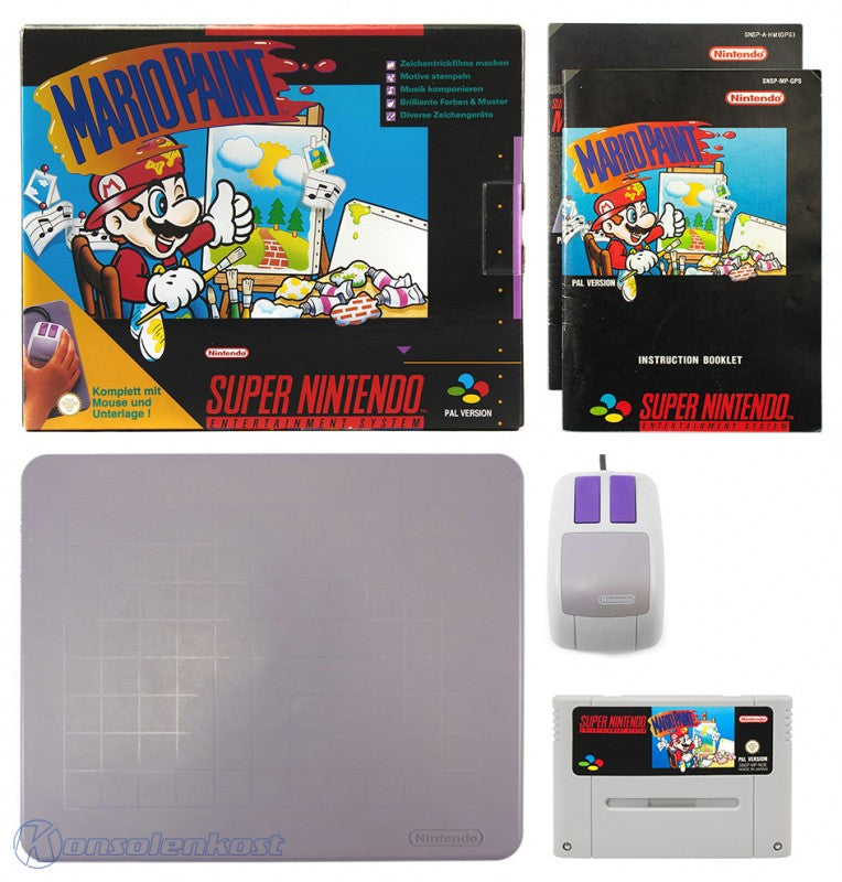Mario Paint + Maus & Mousepad (DE) — Big Box