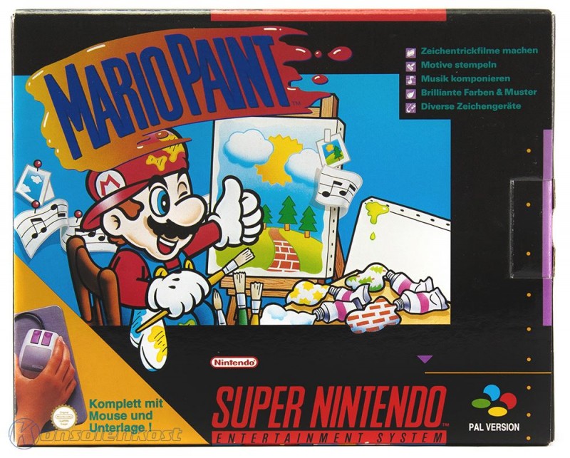 Mario Paint + Maus & Mousepad (DE) — Big Box