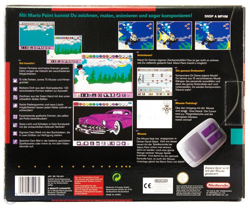 Mario Paint + Maus & Mousepad (DE) — Big Box