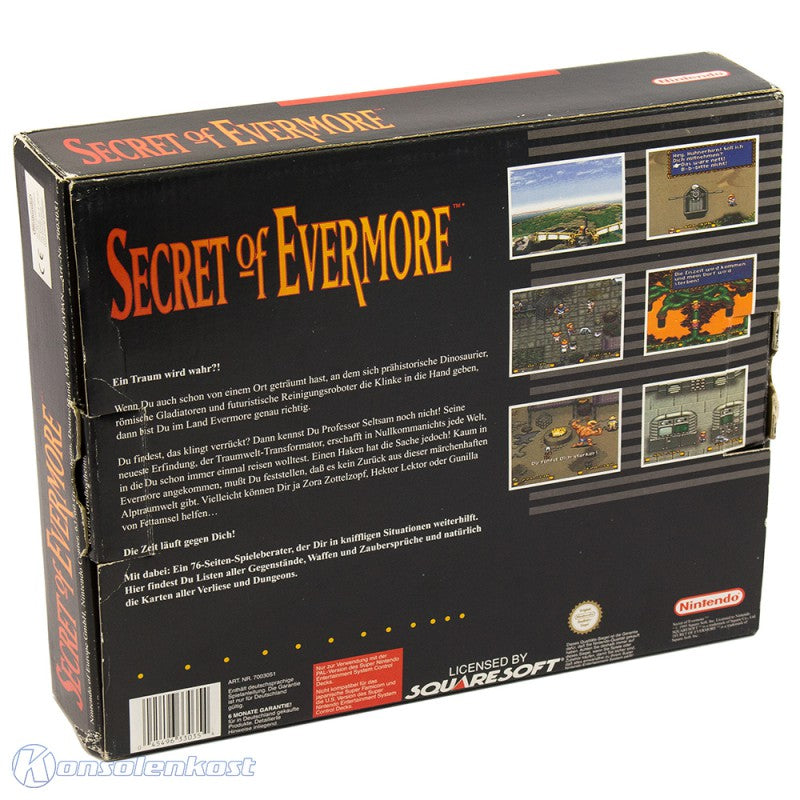 Secret of Evermore + Spieleberater (DE) — Big Box