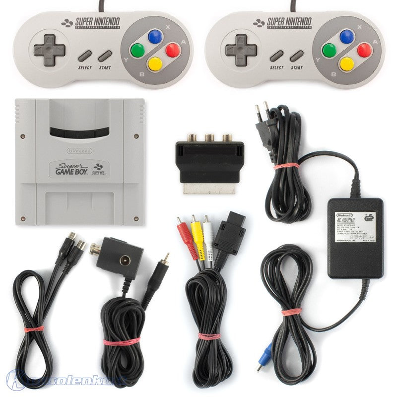 Zubehör Set: Super Gameboy & 2 Original Controller & AV Chinchkabel & Netzteil