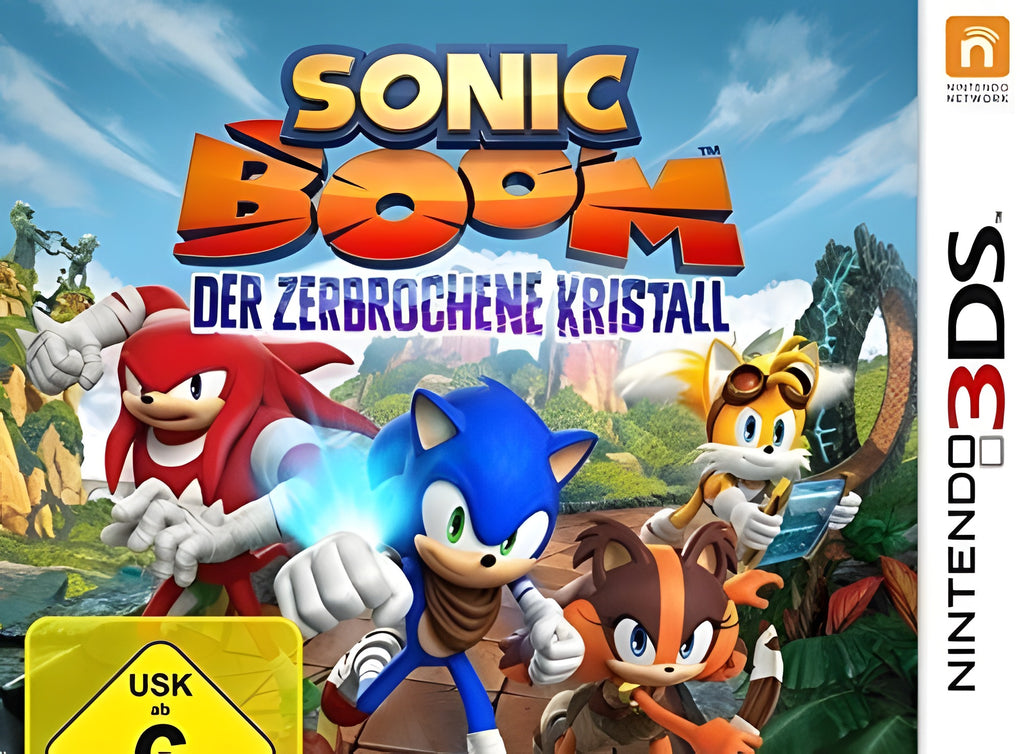 Das Cover von Sonic Boom: Der zerbrochene Kristall zeigt Sonic und seine Freunde, mit USK ab 6.