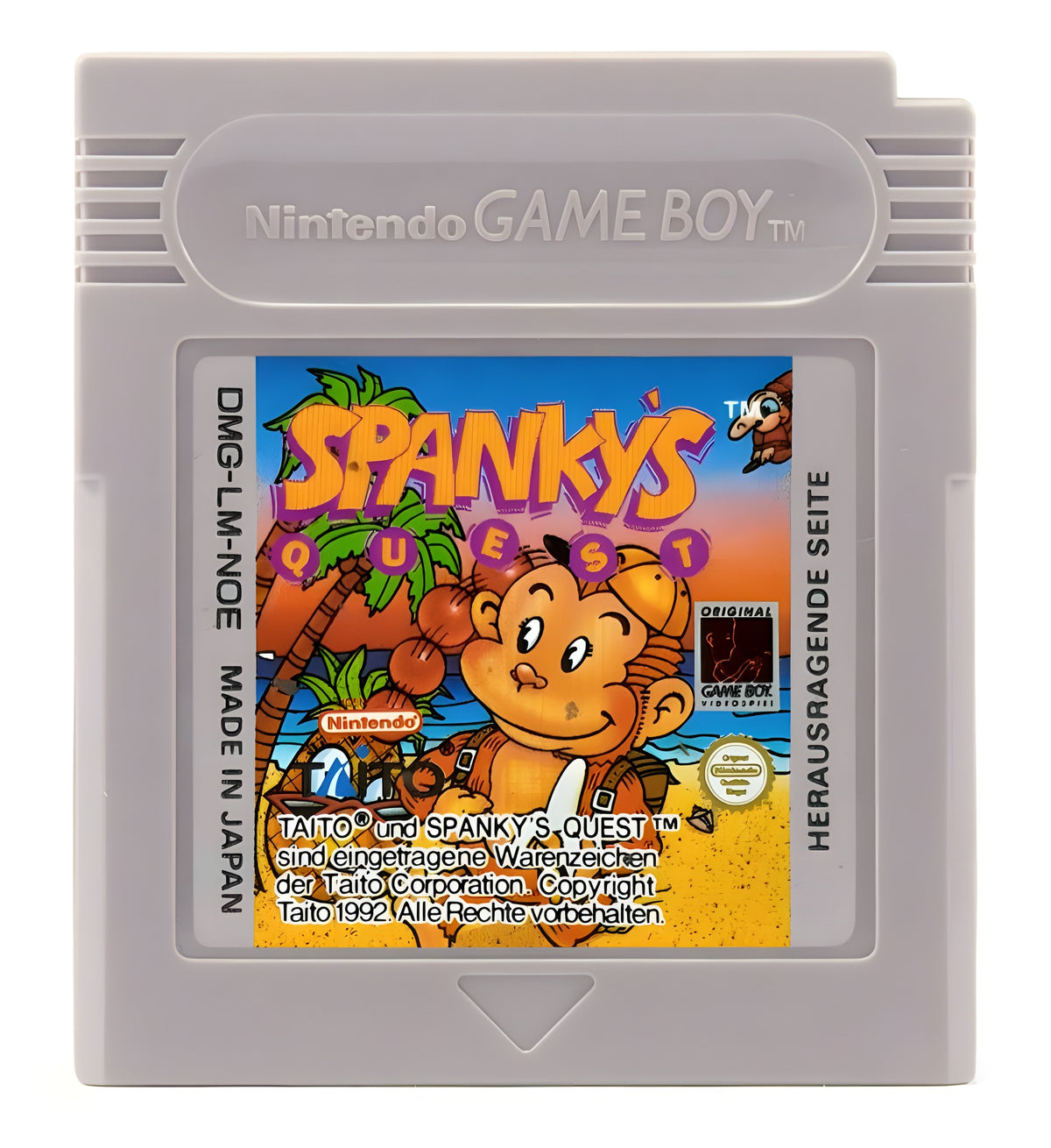 Das Modul von Spanky's Quest für GameBoy