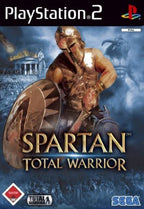 Das Cover von Spartan: Total Warrior für PlayStation 2 zeigt einen spartanischen Krieger mit Schwert und Schild.