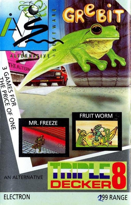 Acorn Electron - 3 in 1 - Grebit + Mr. Freeze + Fruit Worm