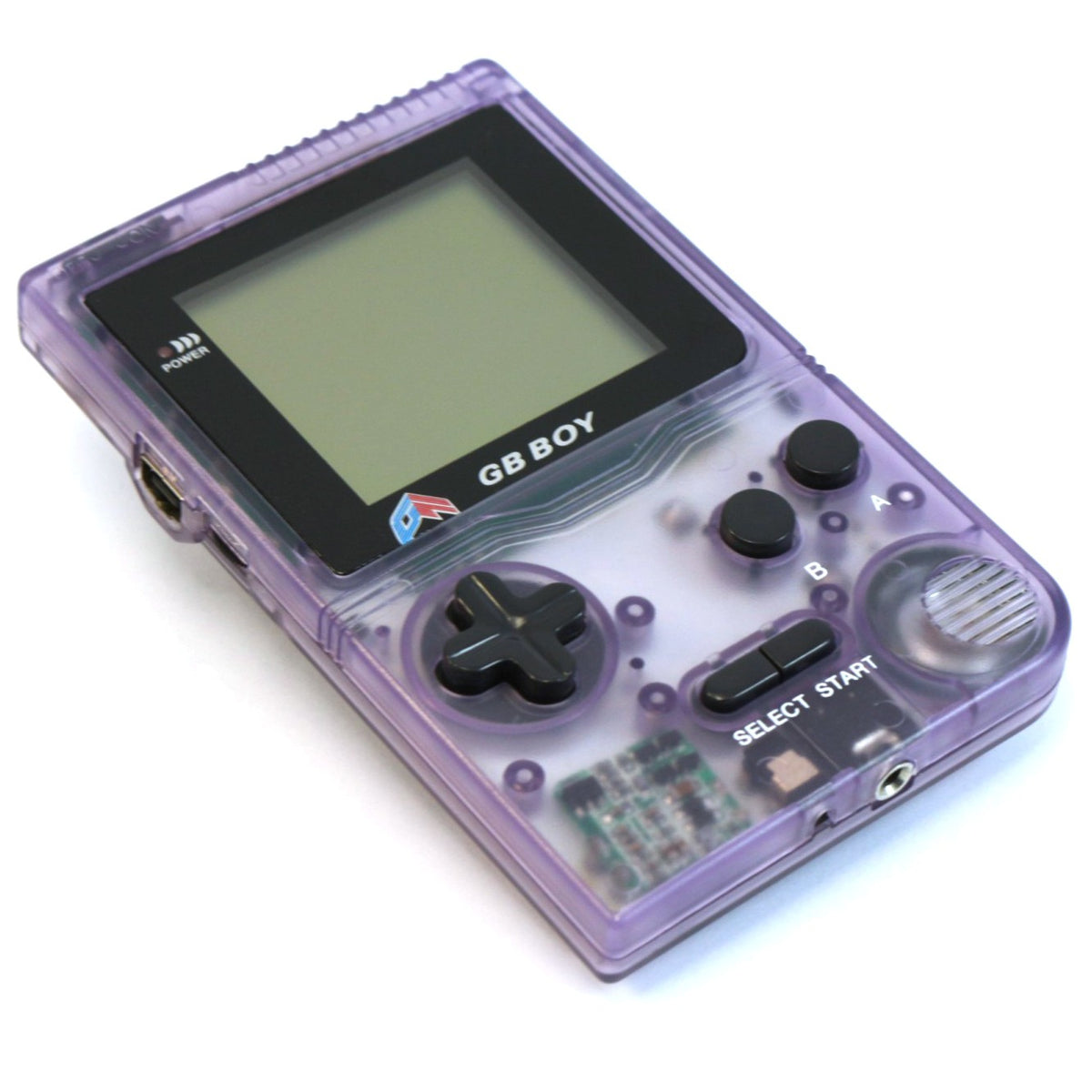 GB Boy Konsole Clear/Atomic Purple Custom Case