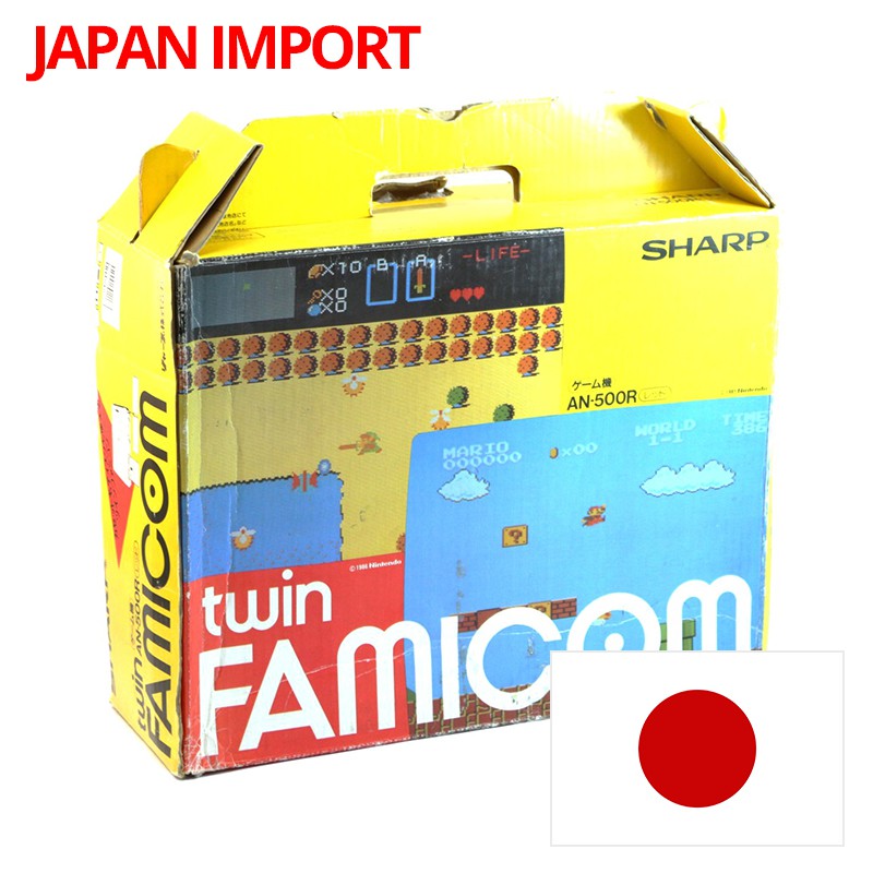 Konsole Twin Famicom AN-500R rot + 2 Controller + Zubehör [Sharp] (JP)