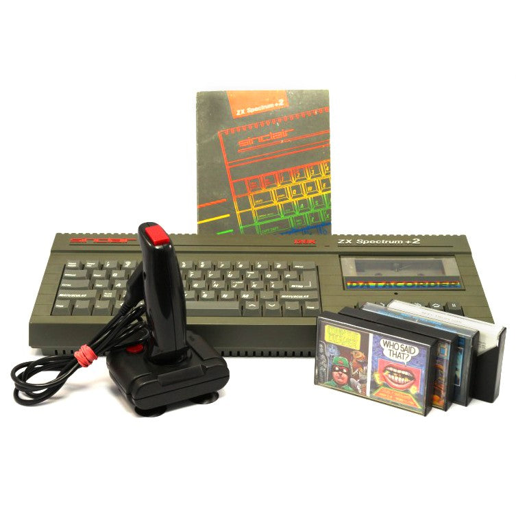 Konsole+2 128k Computer Outfit + Orig. Controller / Joystick + 10 Spiele
