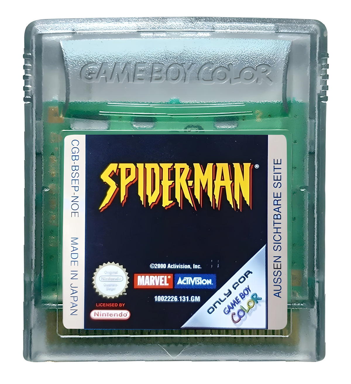 Das Modul von Spider-Man für GameBoy Color