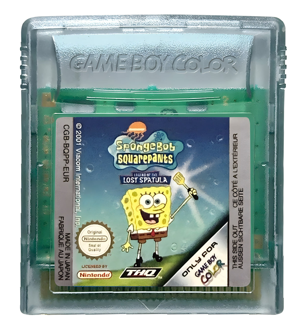 Das Modul von Sponge Bob Squarepants: Legend of the Lost Spatula für GameBoy Color