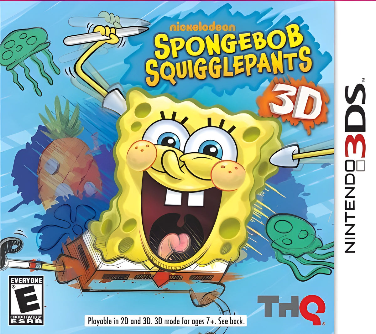 Das Cover von Spongebob Squigglepants 3D für Nintendo 3DS