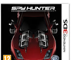 Das Cover von Spy Hunter zeigt ein rotes Auto mit Waffen, das PEGI 12 Siegel ist gut sichtbar.