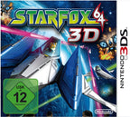 Das Cover von Star Fox 64 3D zeigt Fox McCloud in seinem Arwing-Raumschiff, umgeben von weiteren Schiffen und dem USK-Siegel.