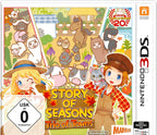 Das Cover von Story of Seasons: Trio of Towns zeigt Bauern, Tiere und das USK-Siegel ab 0.