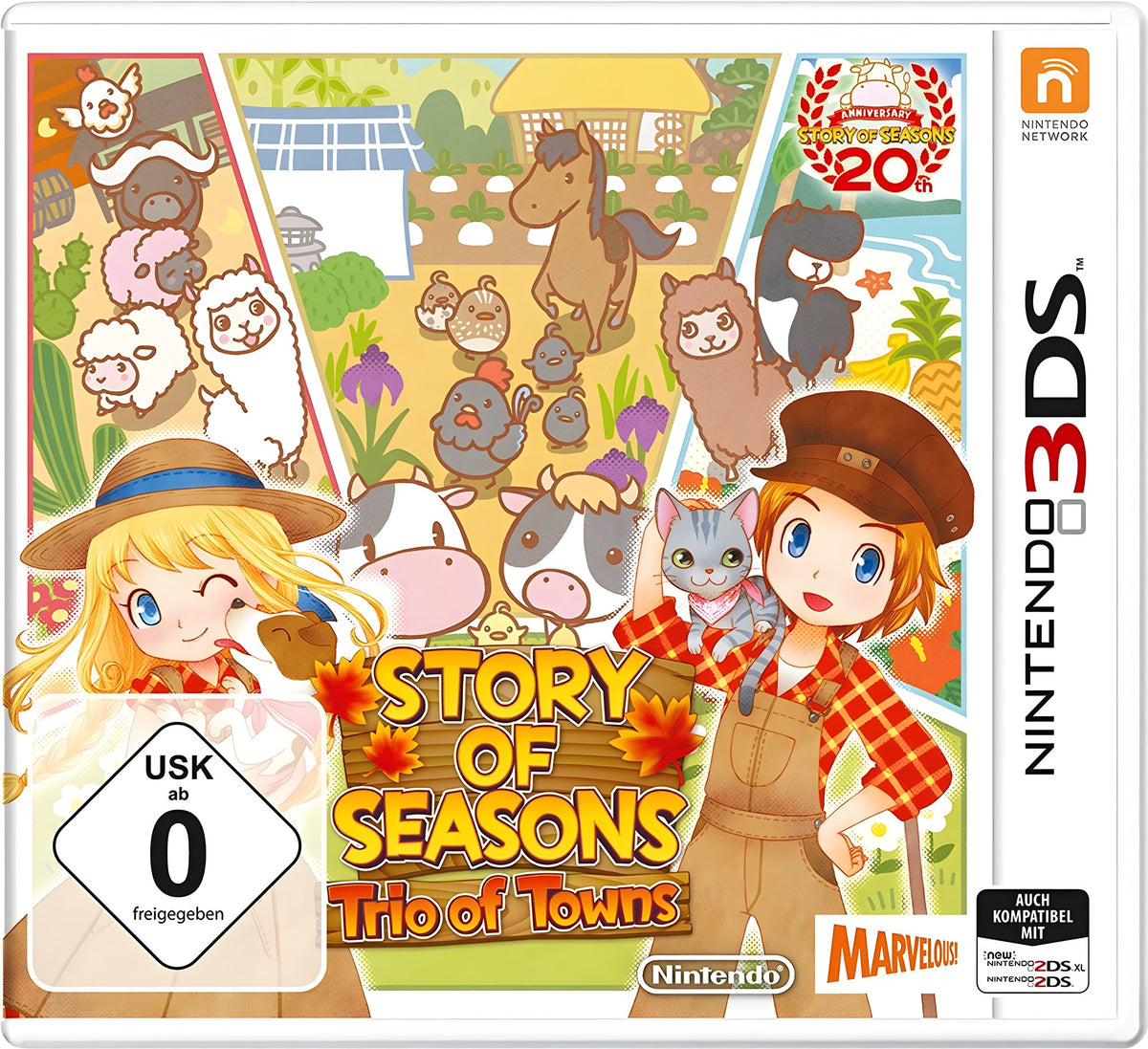 Das Cover von Story of Seasons: Trio of Towns für Nintendo 3DS