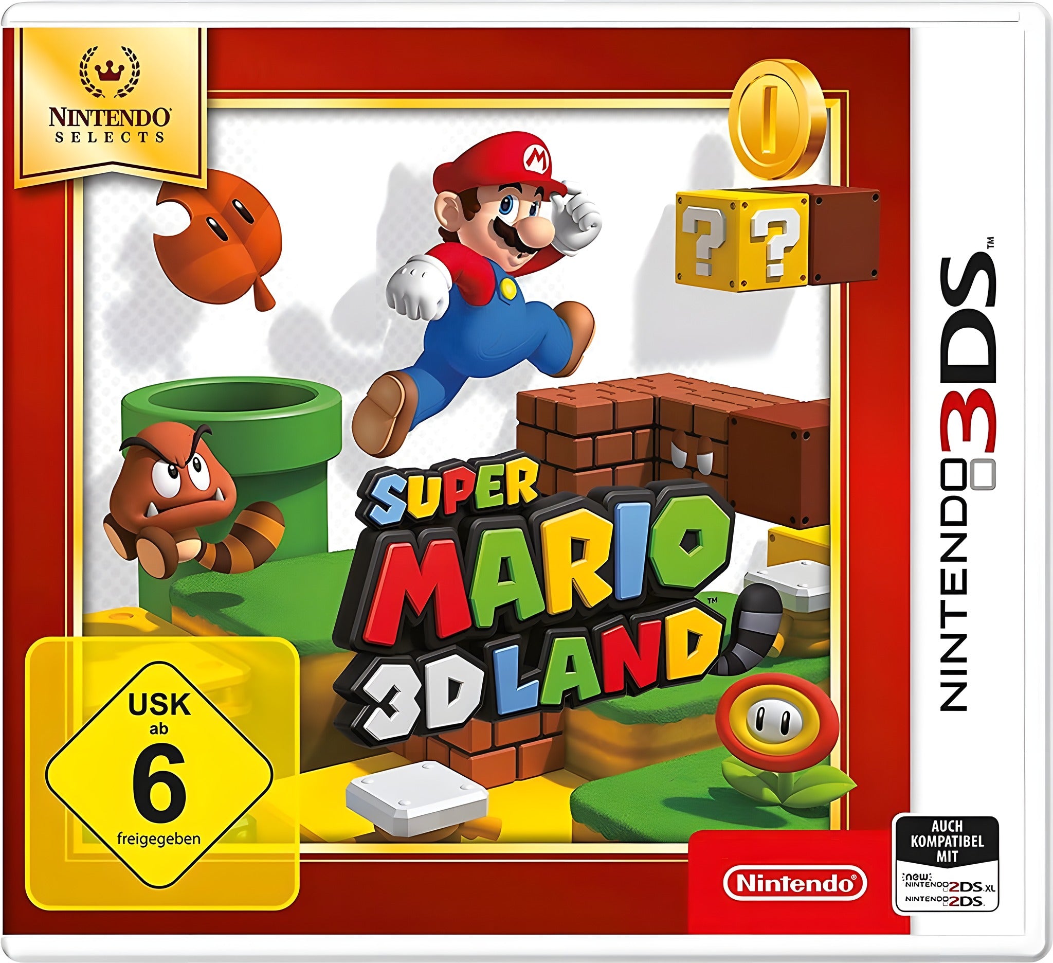 Super Mario 3D Land (DE) — Nintendo Selects – Cover Vorderseite