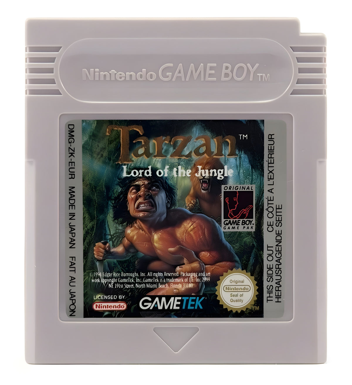 Das Modul von Tarzan: Lord of The Jungle für GameBoy