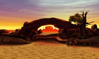 In Tekken 3D Prime Edition ist ein natürlicher Felsbogen in einer Wüstenlandschaft zu sehen.