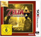 Das Cover von The Legend of Zelda: A Link Between Worlds für Nintendo 3DS zeigt Link vor einem leuchtenden Schwert, USK ab 6.