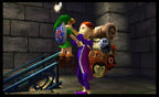 Der Maskenhändler hält Link in The Legend of Zelda: Majora's Mask 3D hoch.