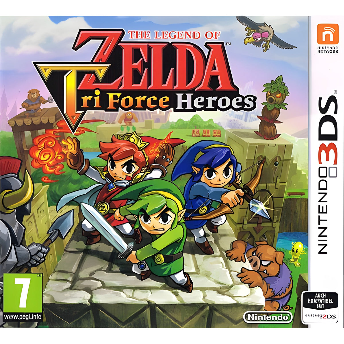 Das Cover von The Legend of Zelda: Tri Force Heroes für Nintendo 3DS