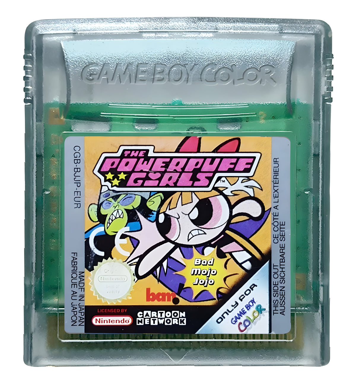 Das Modul von The Powerpuff Girls: Bad Mojo Jojo für GameBoy Color