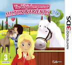 Das Cover von The Whitakers Present: Milton & Friends 3D zeigt zwei Frauen mit Pferden und das PEGI 3 Siegel.