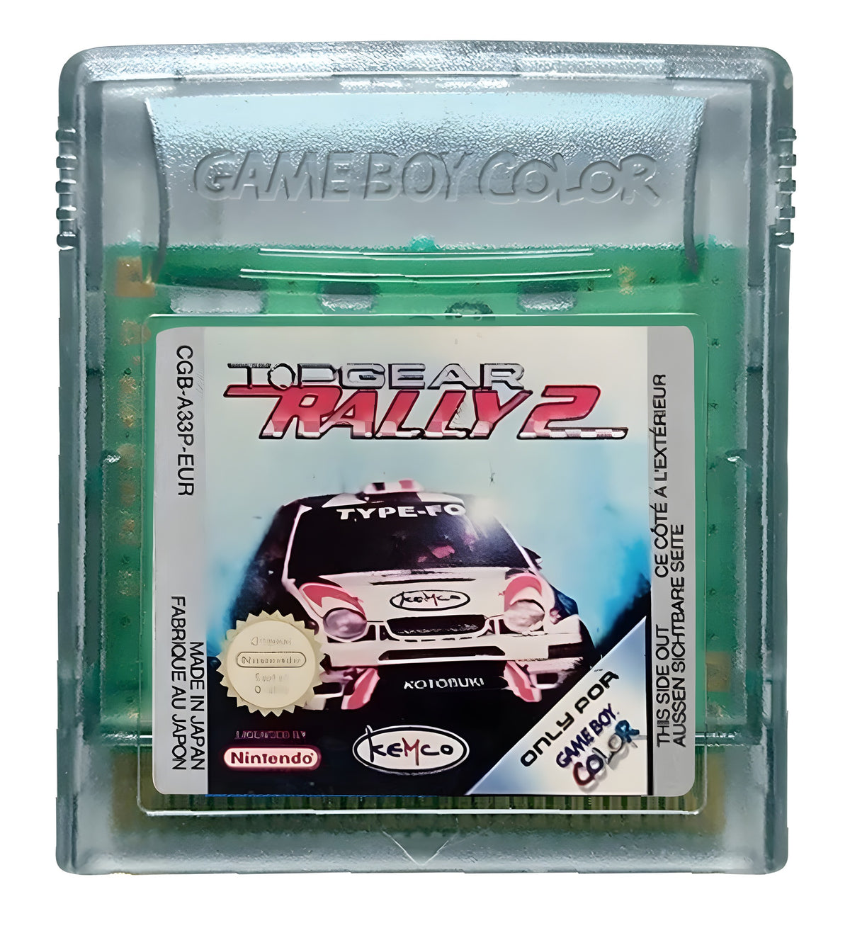Das Modul von Top Gear Pocket 2 für GameBoy Color