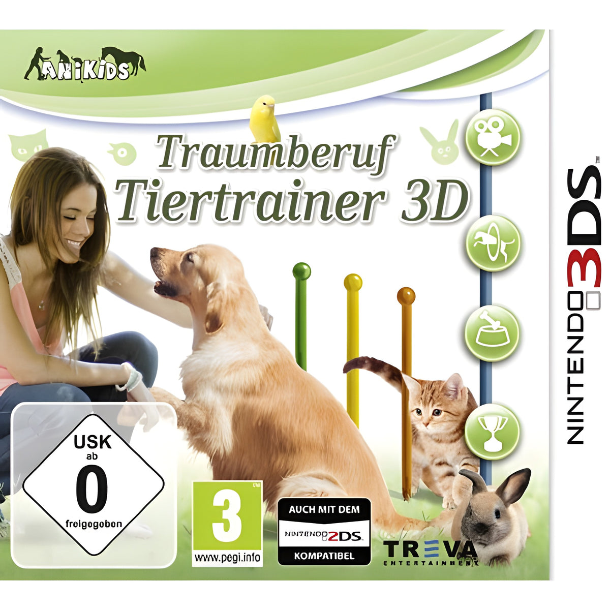 Das Cover von Traumberuf Tiertrainer 3D für Nintendo 3DS