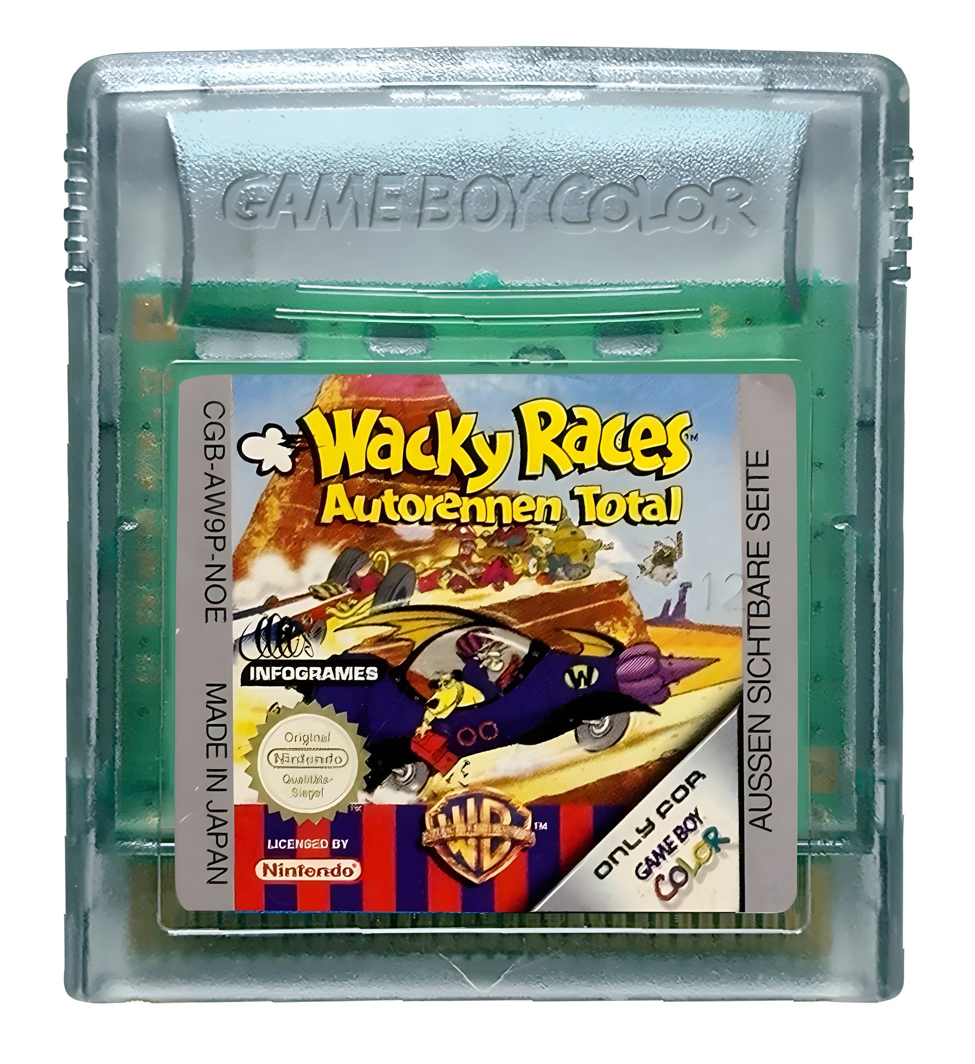 Das Modul von Wacky Races / Les Fous De Volant für GameBoy Color
