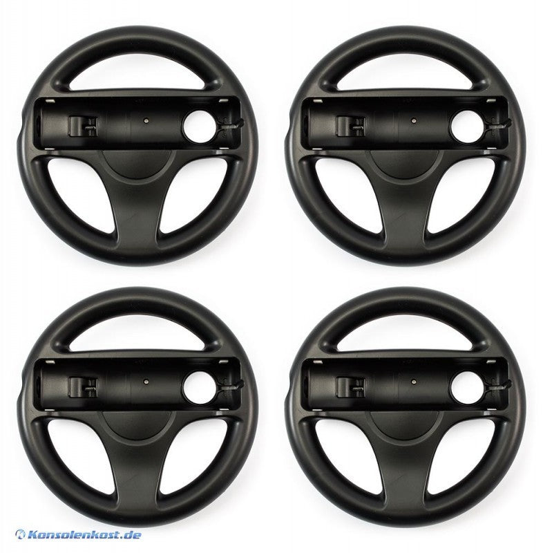 4 X Controller Aufsatz: Lenkrad / Racing Wheel schwarz [Dritthersteller]