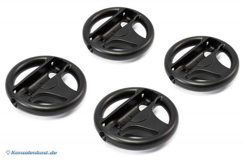 4 X Controller Aufsatz: Lenkrad / Racing Wheel schwarz [Dritthersteller]