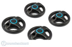 4 X Controller Aufsatz: Lenkrad / Racing Wheel schwarz [Dritthersteller]