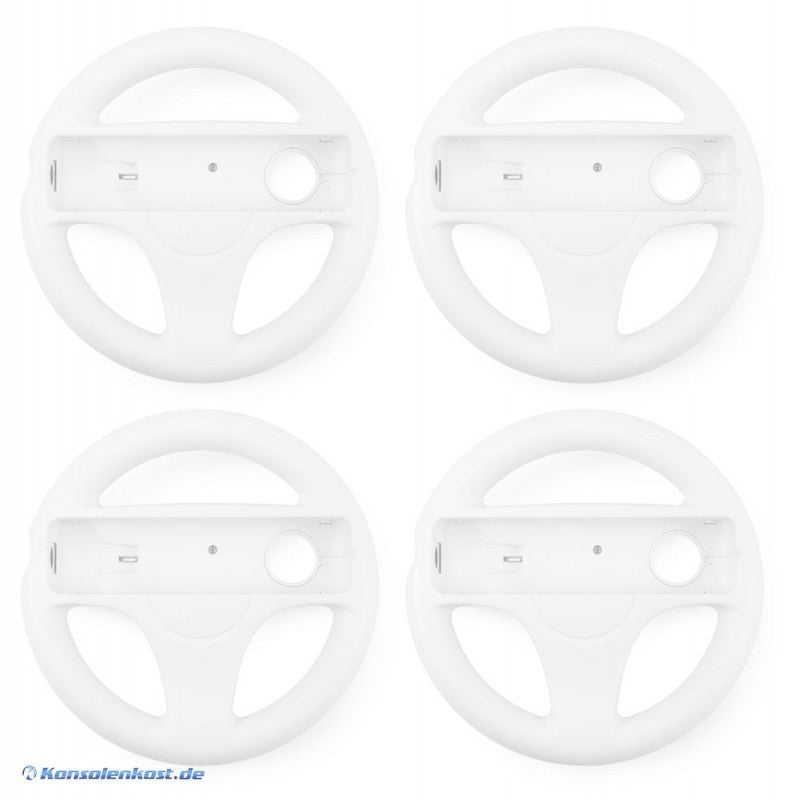 Controller Aufsatz: Lenkrad / Racing Wheel Viererpack weiß