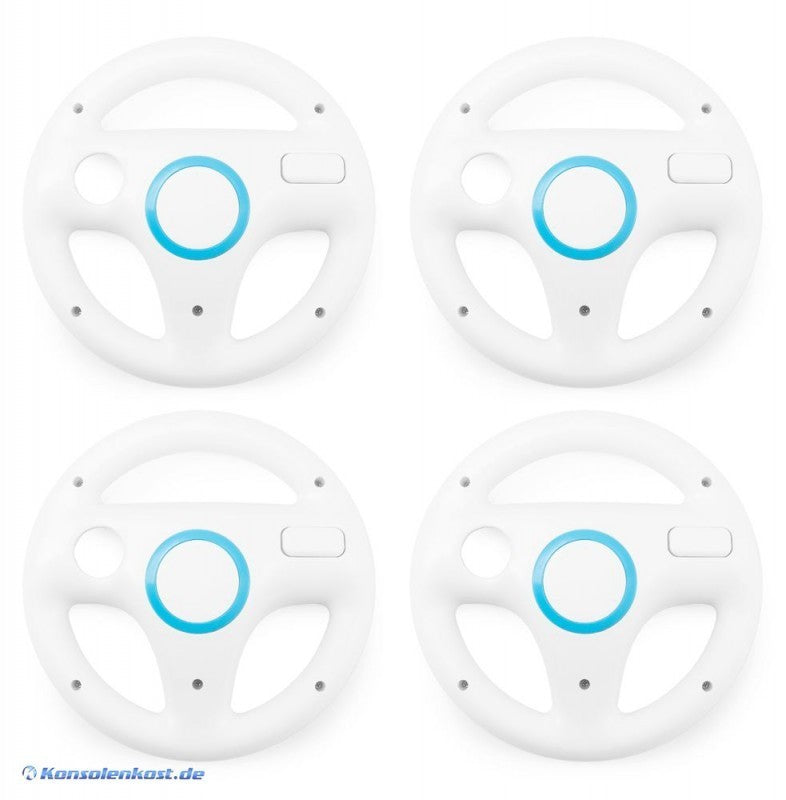 Controller Aufsatz: Lenkrad / Racing Wheel Viererpack weiß