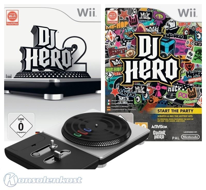 DJ Hero Bundle: Teil 1 + 2 + Turntable Controller