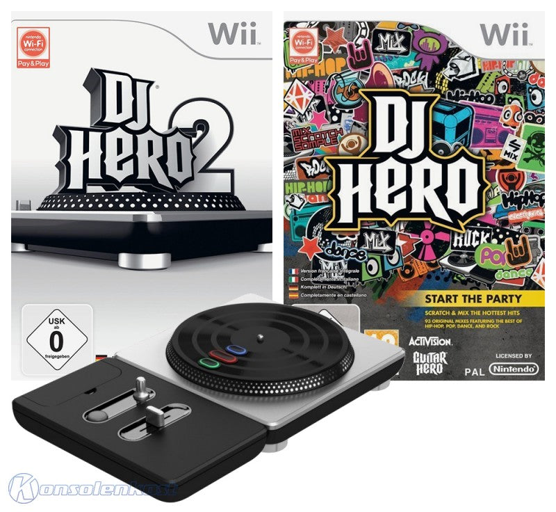 DJ Hero Bundle: Teil 1 + 2 + Turntable Controller