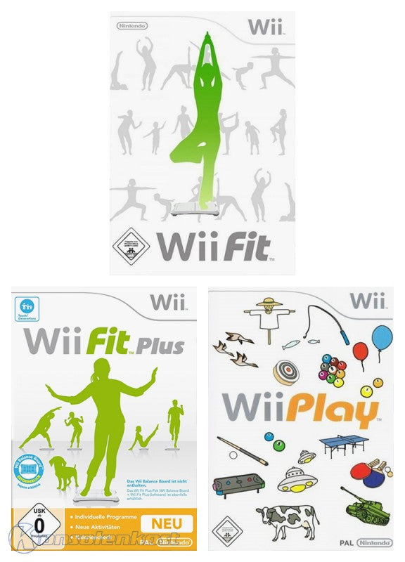 Wii Games Bundle: Wii Fit + Wii Fit Plus + Wii Play